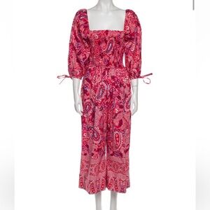 Cara Cara Jazzy Jumpsuit Paisley Border Spice - NWT